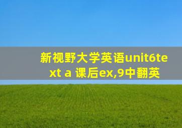 新视野大学英语unit6text a 课后ex,9中翻英